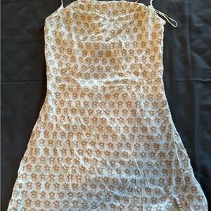 O'Neill Cream and Brown Floral Mini Dress